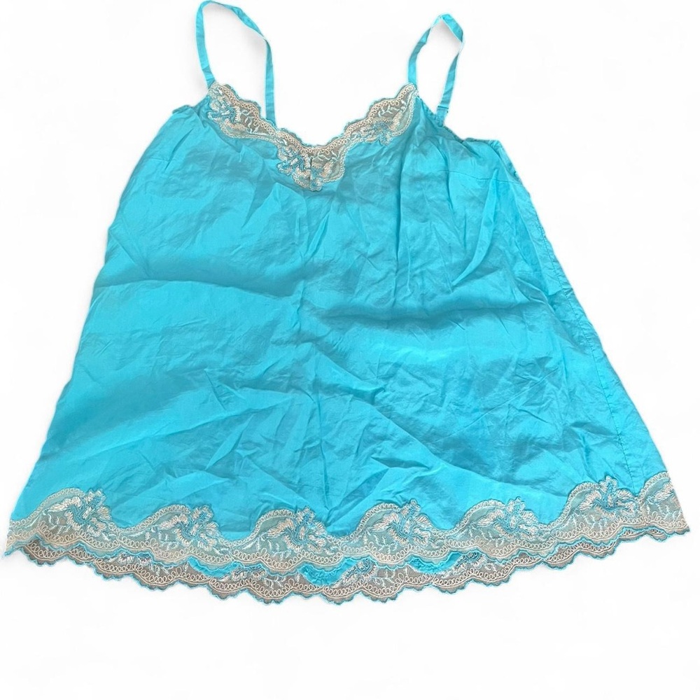 Vintage Express 100% silk lace cami